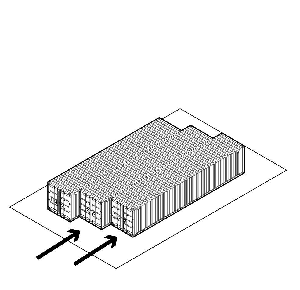 Container form of the building
