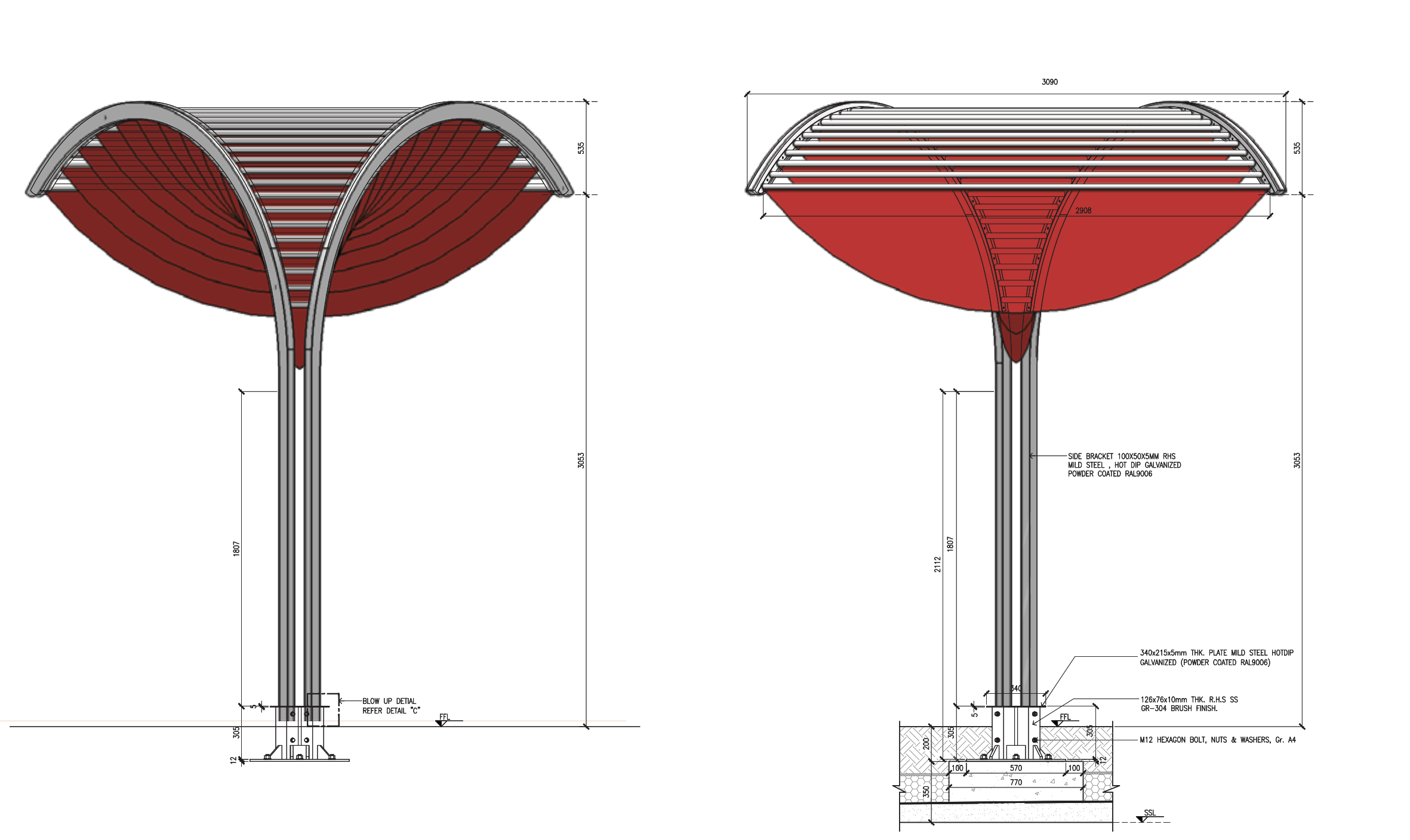 The Red Spot Technical Drawings