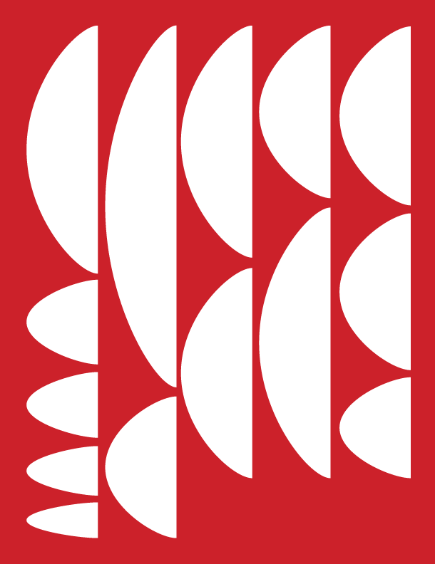 Pieces that make up the Red Spot installation