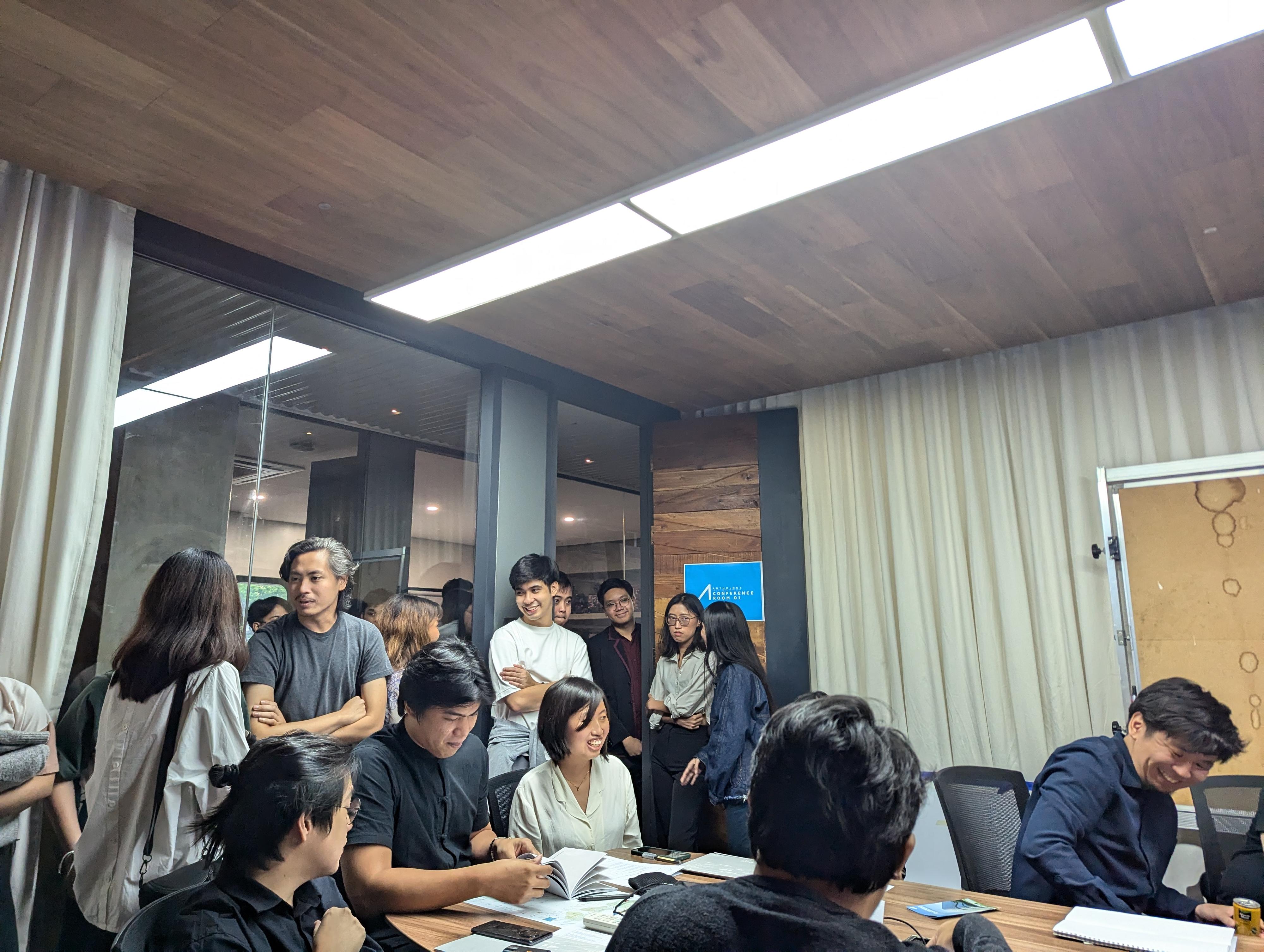 The audience watching my room’s presentations