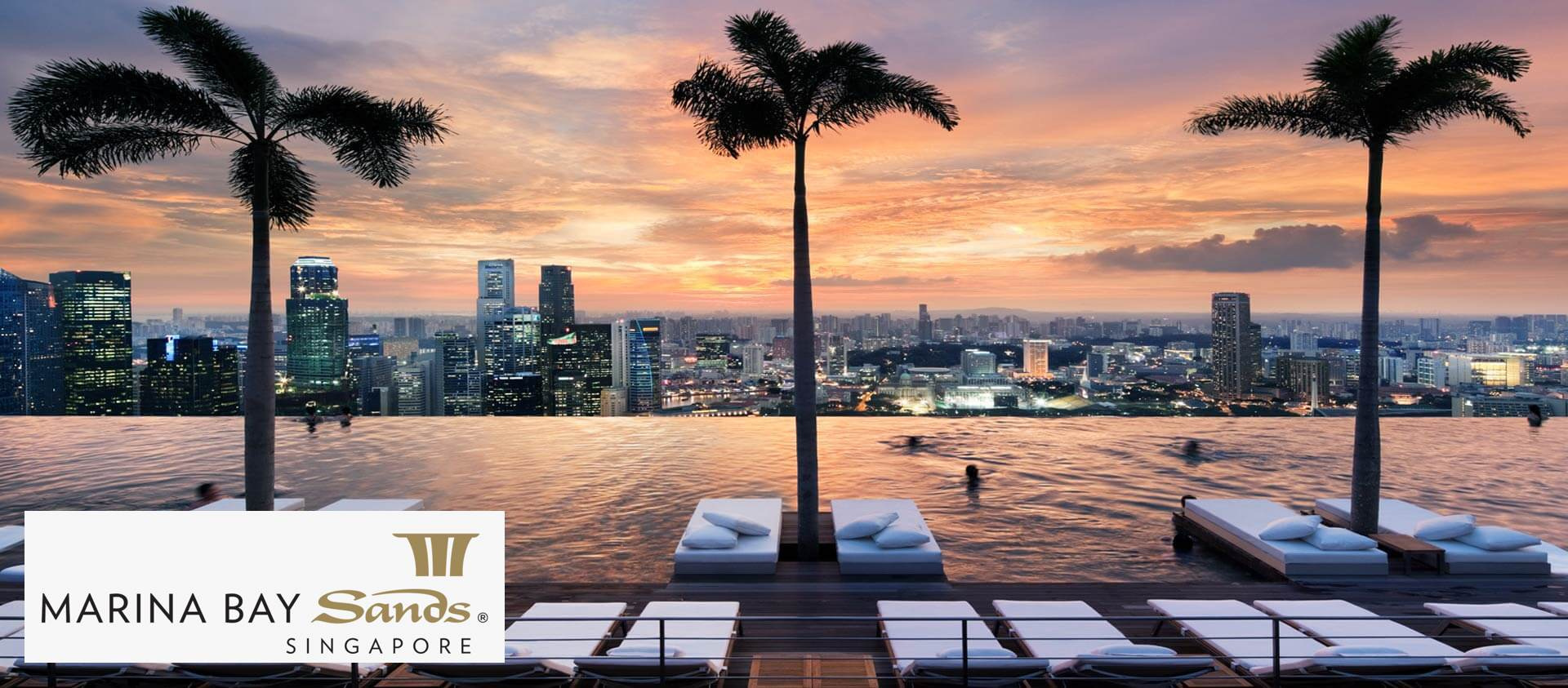 The Marina Bay Sands’ iconic infinity pool and logo solidify its branding