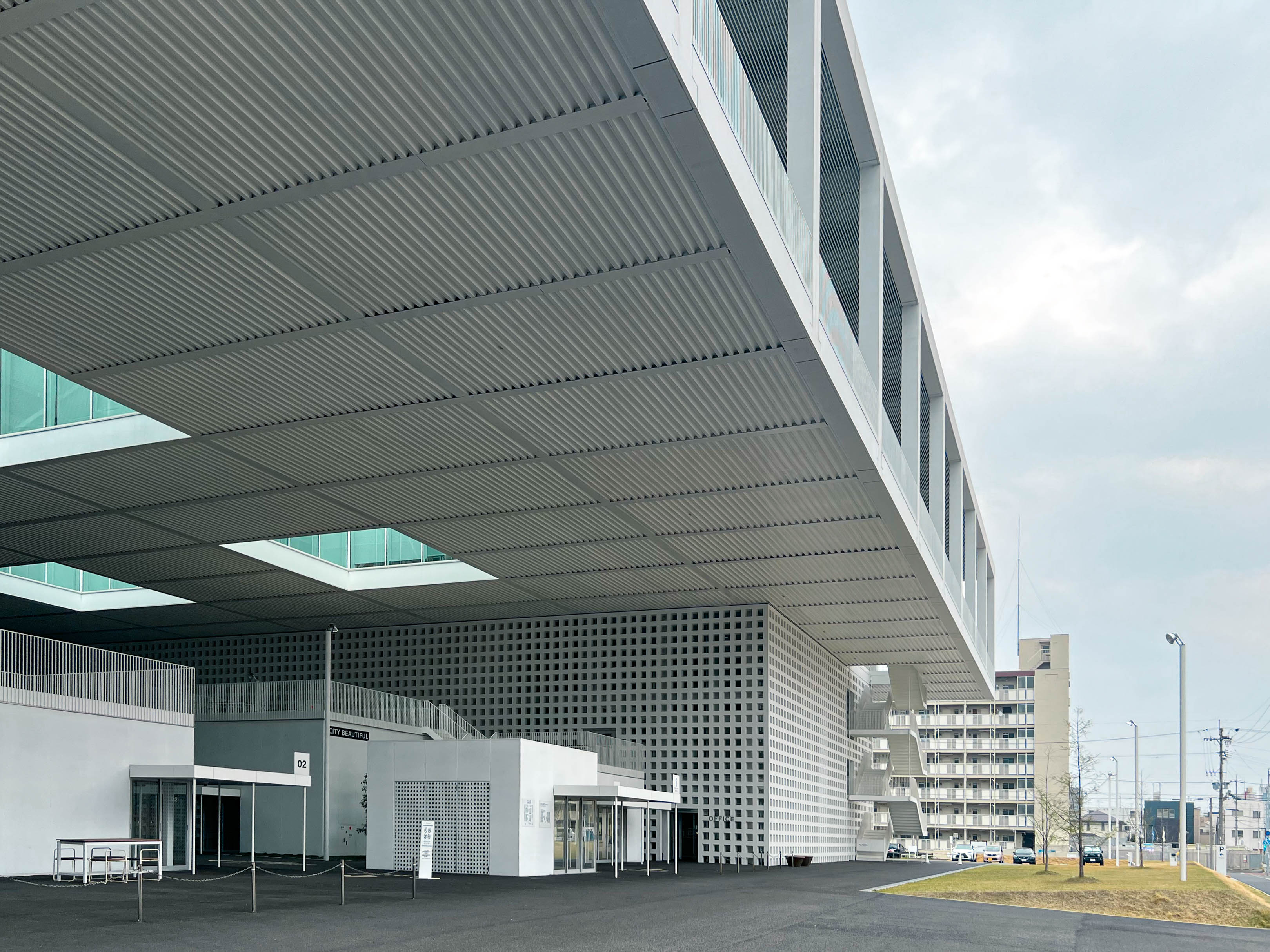 Entrances into the center of the campus.