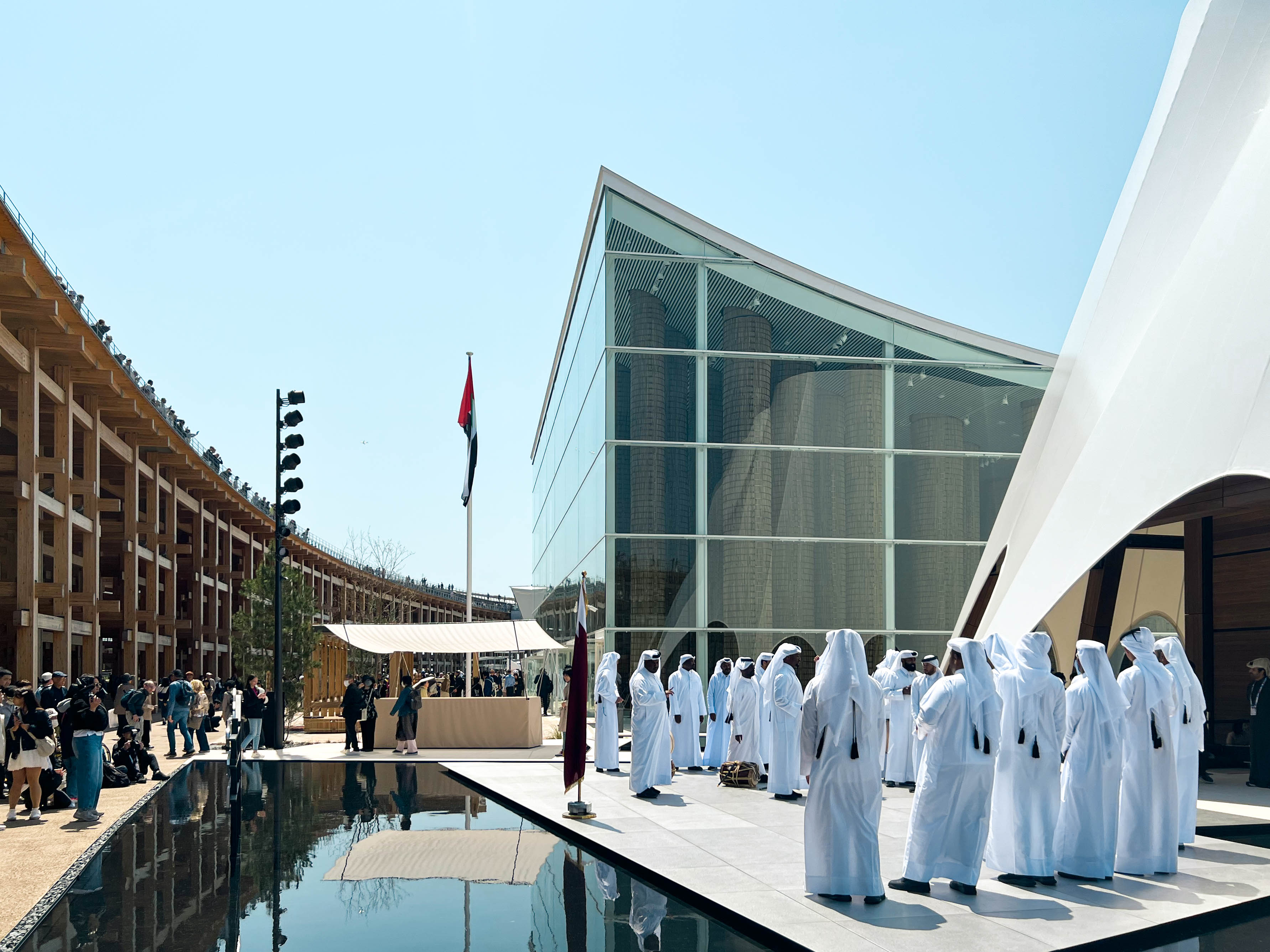 The UAE and Qatar Pavilions.