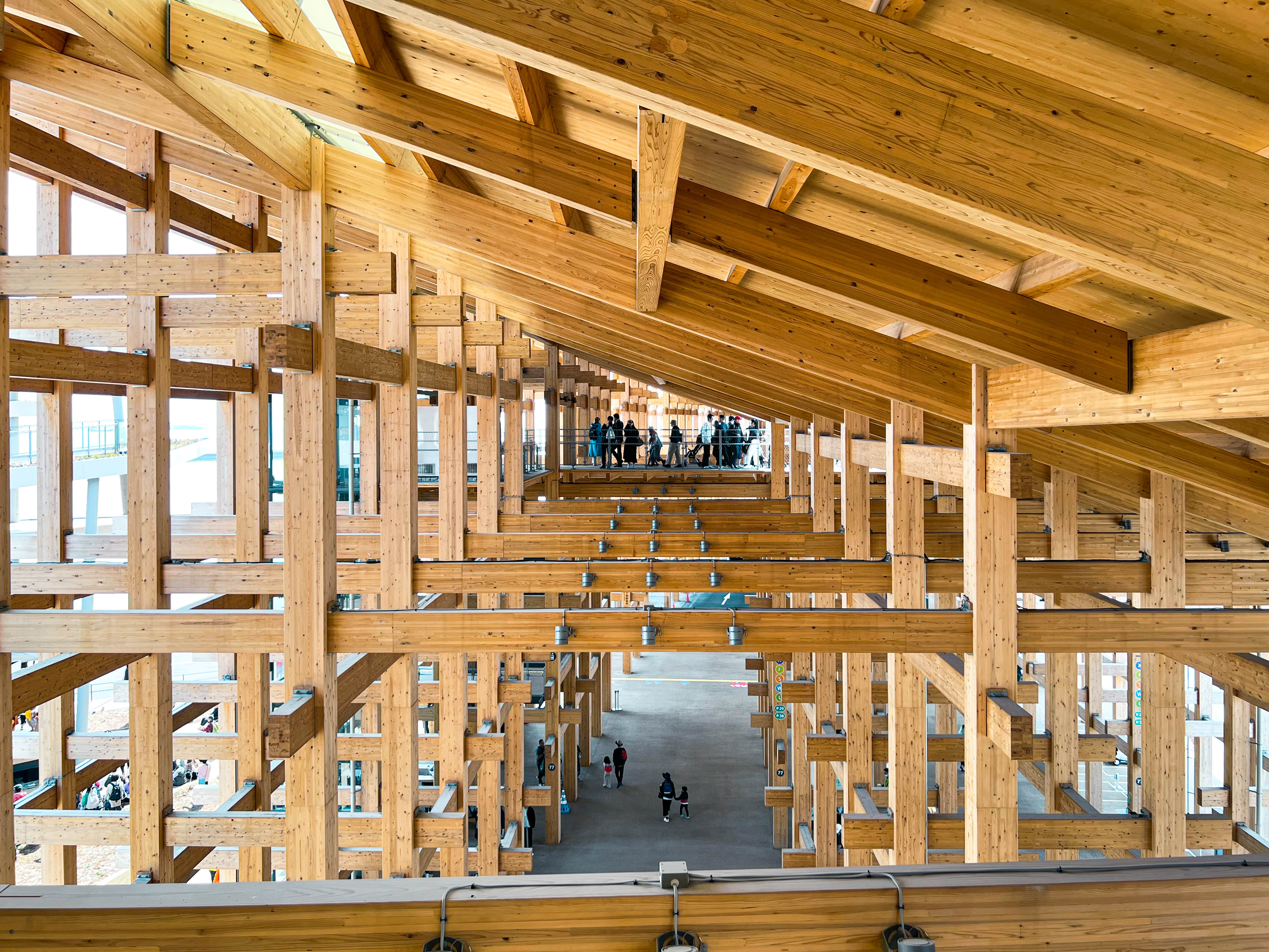 Underneath the Grand Ring's roof.