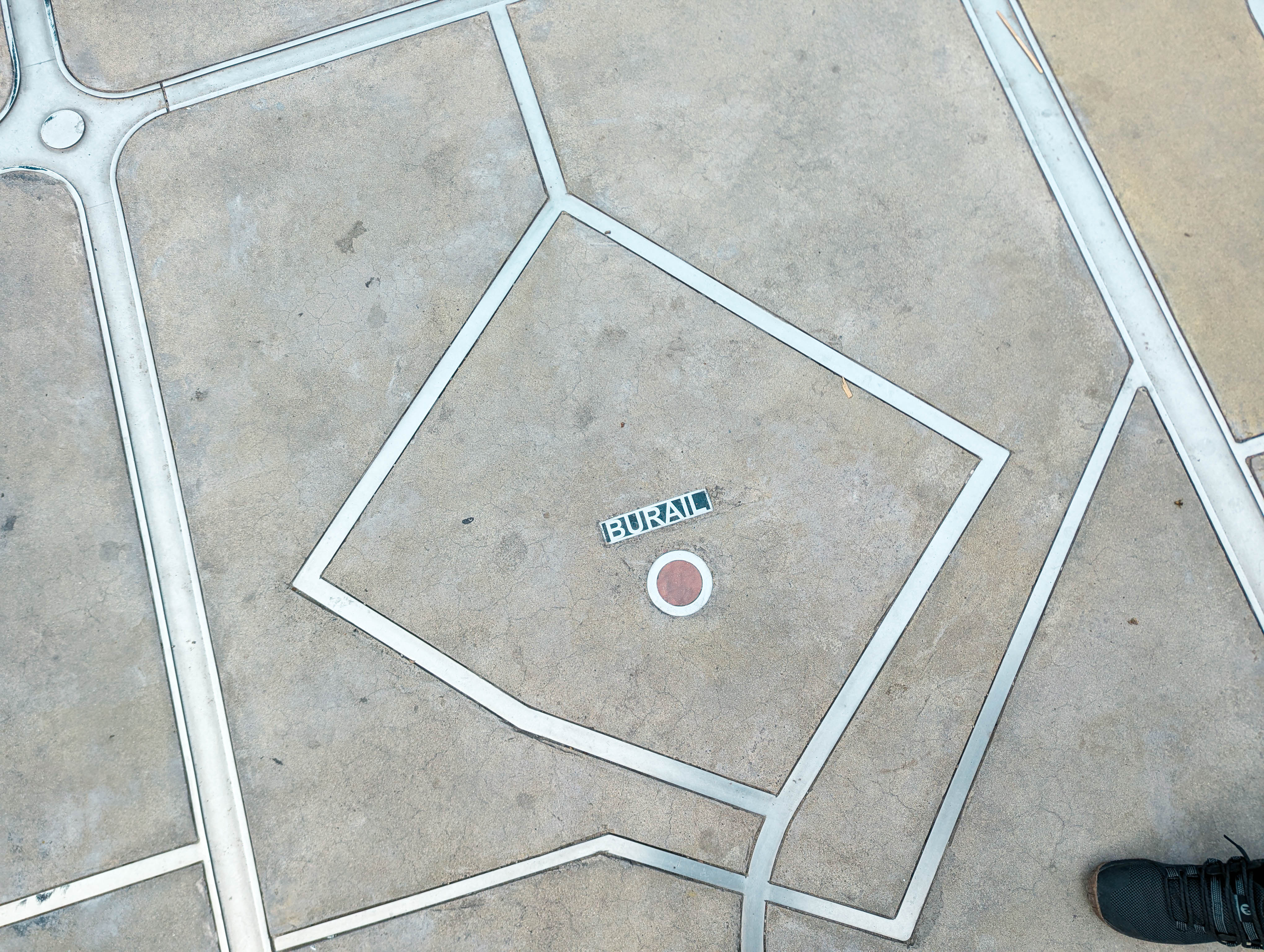 The footprint of Burail within the superblock of Sector 45, as seen in the Map of Chandigarh at Sector 17.