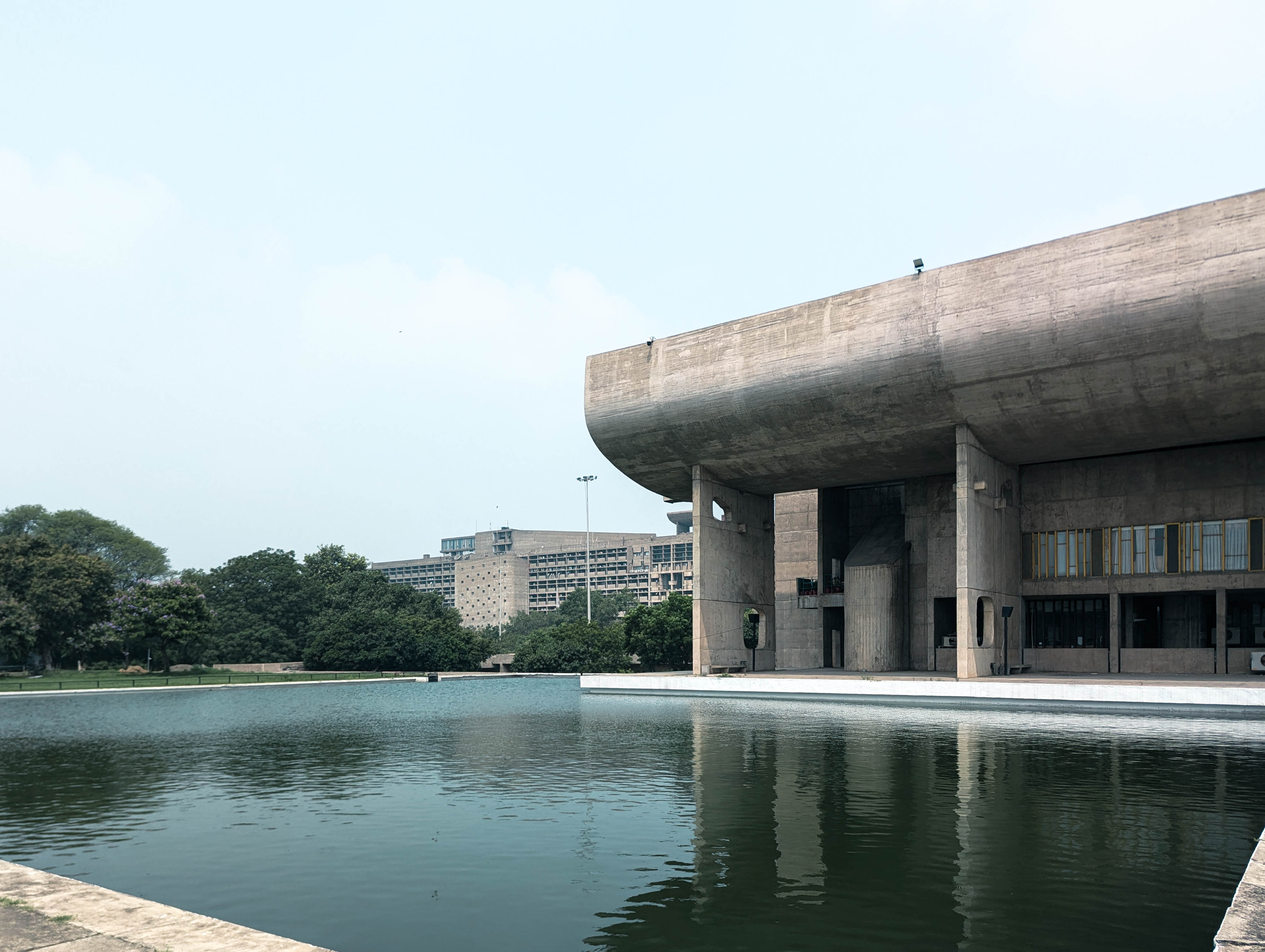  Foreground: The Palace of Assembly. Background: The Secretariat Building.